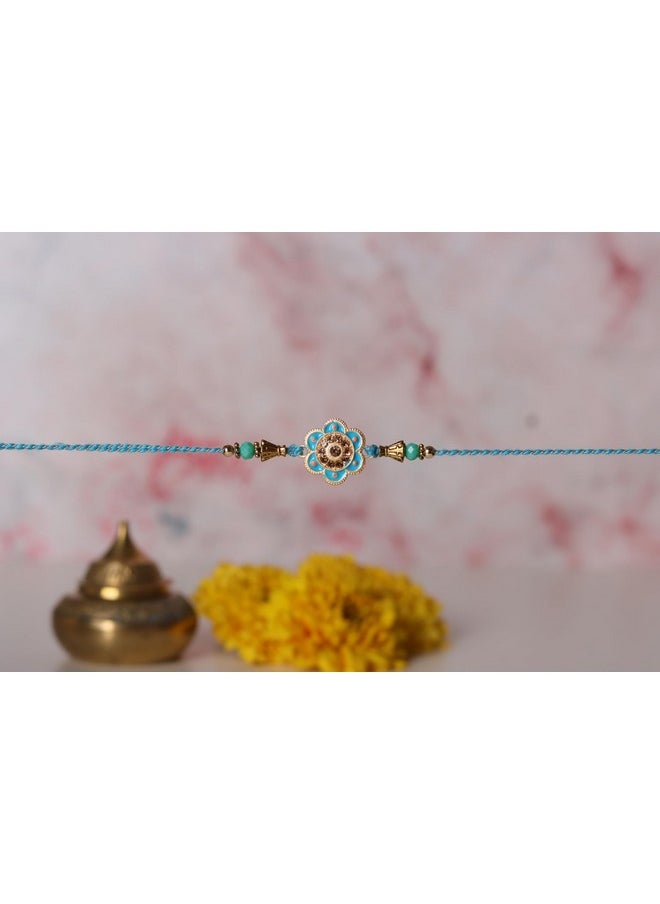 CHERKRAFT - CHERKRAFT Diamond Fancy Rakhi for Brother Designer Rakshabandhan Rakhi Thread - 167 - Image 1