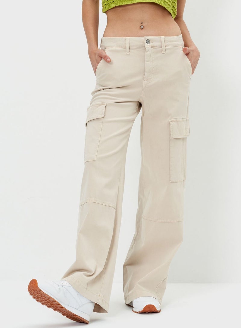 American Eagle Wide Leg Pocket Detail Pants - Image 1