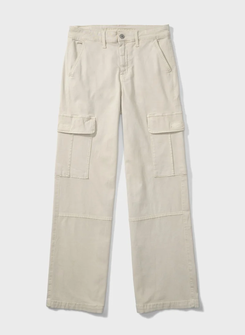 American Eagle  Wide Leg Pocket Detail Pants for Women | Best Price UAE