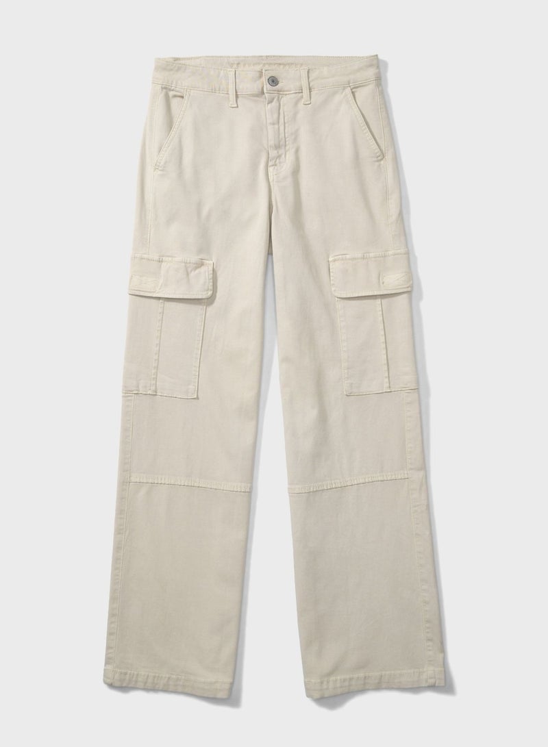 American Eagle Wide Leg Pocket Detail Pants - Image 3