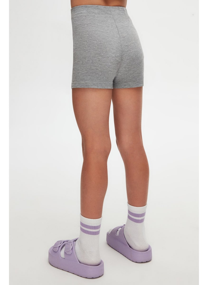 Lovetti - Gray Basic Girls Dance Shorts - Image 1