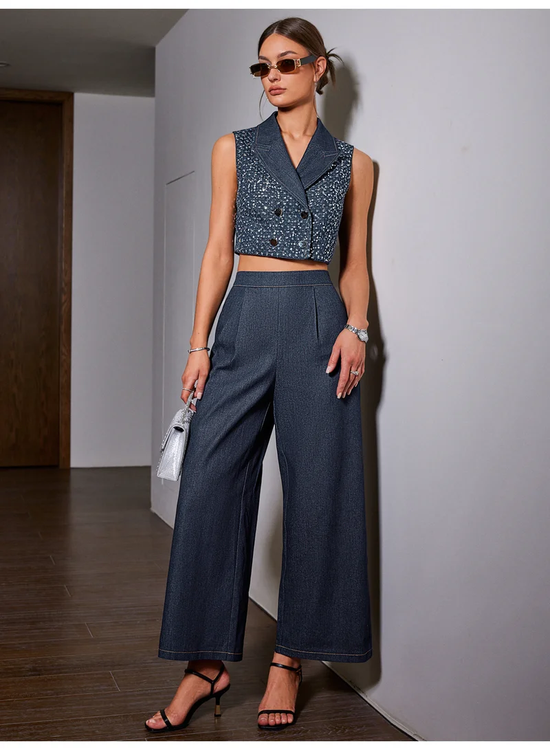 SIMPLEE Women's 2-Piece Outfit Set - Matching Top & Pants for Stylish Look