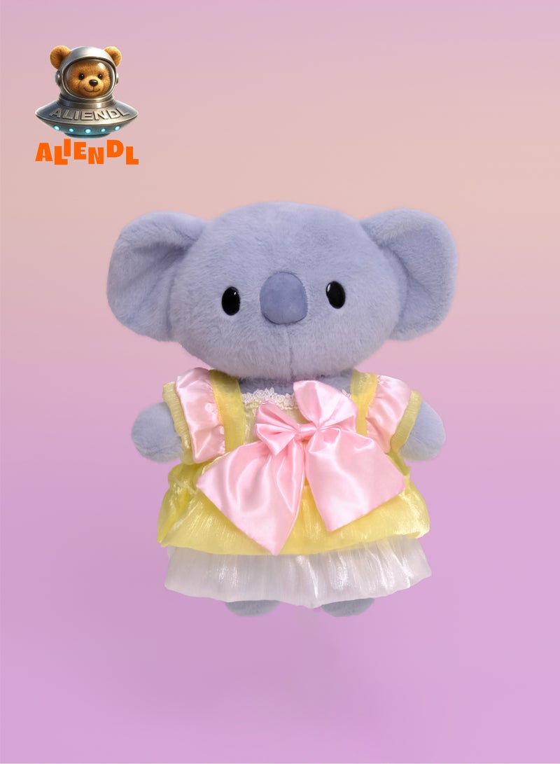 ALIENDL Calm Koala – Plush Koala Stuffed Animal Toy for Baby Kids, Soft Cute Koala Plush Doll Gift Set with Removable Dress & Pouch, Perfect Gift for Kids, Friends & Couples - Image 2
