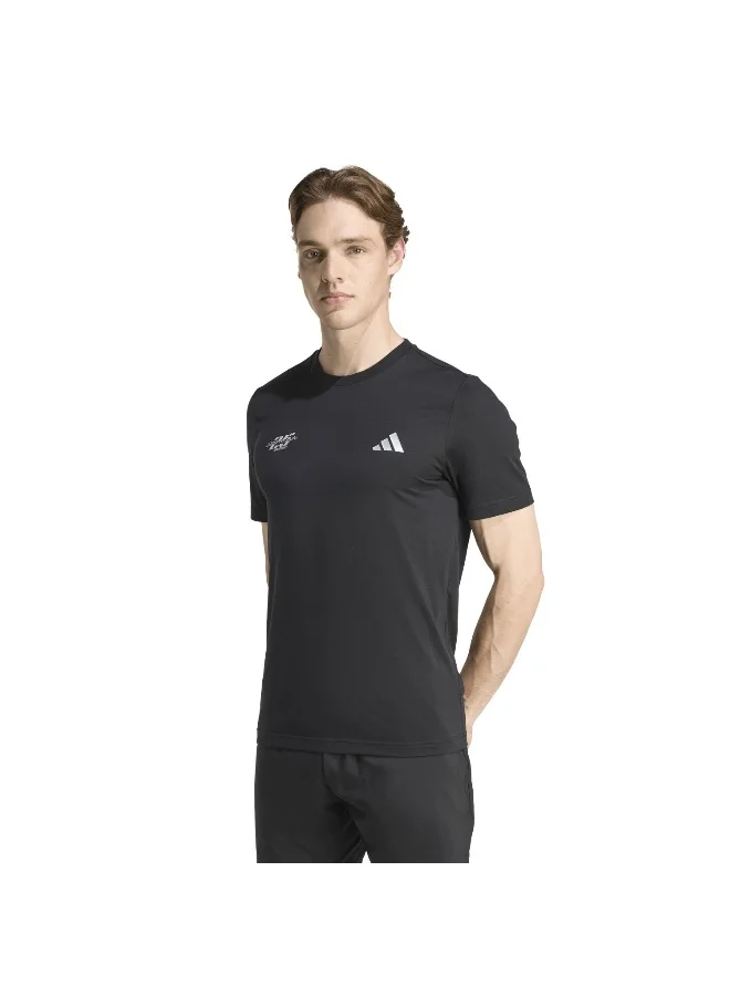 adidas M Tns Brrcd G T Black Tennis T-Shirts For Men XS