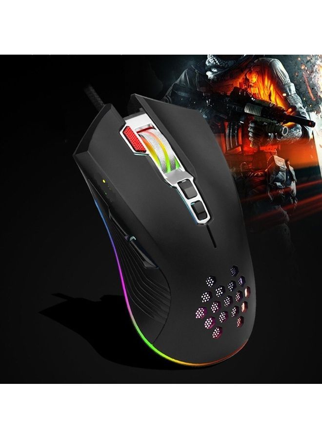 NIBEMINENT Mouse with USB Charging Port Black  - Image 3