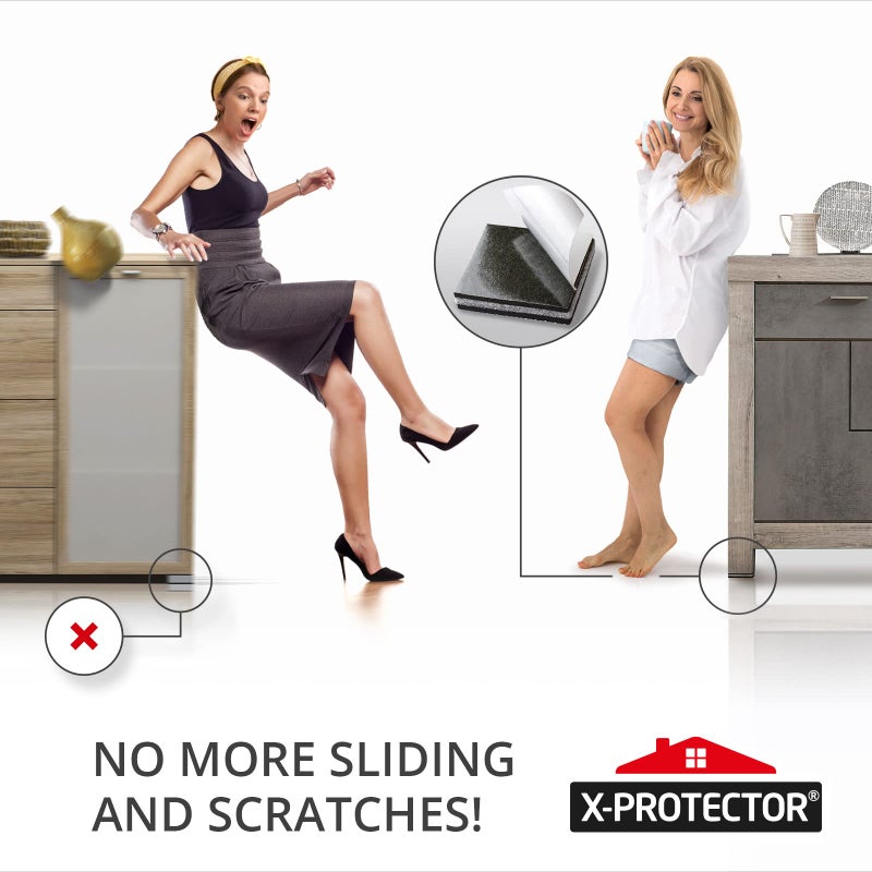 X-PROTECTOR Non Slip Furniture Pads â€“ 4 PCS Premium Furniture Grippers 6"! Best SelfAdhesive Rubber Feet Furniture Feet â€“ Ideal Non Skid Furniture Pad Floor Protectors â€“ Keep Furniture in Place! - Image 5
