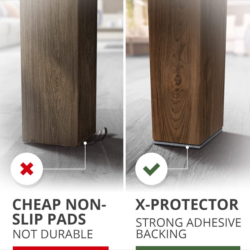 X-PROTECTOR Non Slip Furniture Pads â€“ 4 PCS Premium Furniture Grippers 6"! Best SelfAdhesive Rubber Feet Furniture Feet â€“ Ideal Non Skid Furniture Pad Floor Protectors â€“ Keep Furniture in Place! - Image 3