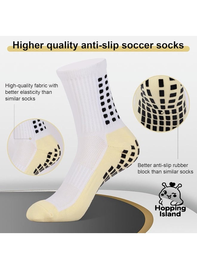 Hopping Island HI Socks 3Pair Men's Soccer Football Short Grip Black Comfortable Elastic Breathable - Image 1