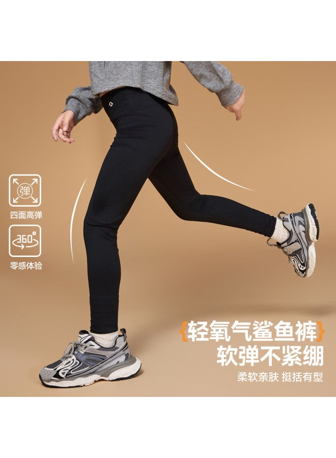 ASK JUNIOR Paris Fashion Week Runway Same Style] Girls' Pants Autumn Casual Sports Teenage Shark Pants Yoga Pants - Image 3