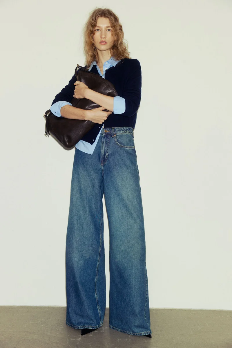 H&M Wide High Waist Jeans