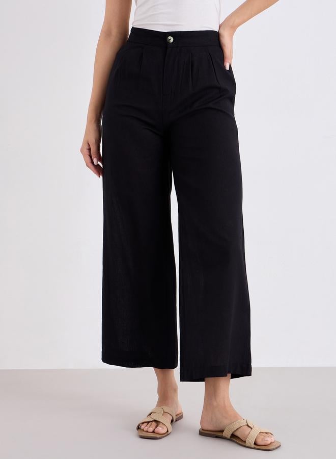 Styli Black Casual Wide Leg Culottes - Image 2