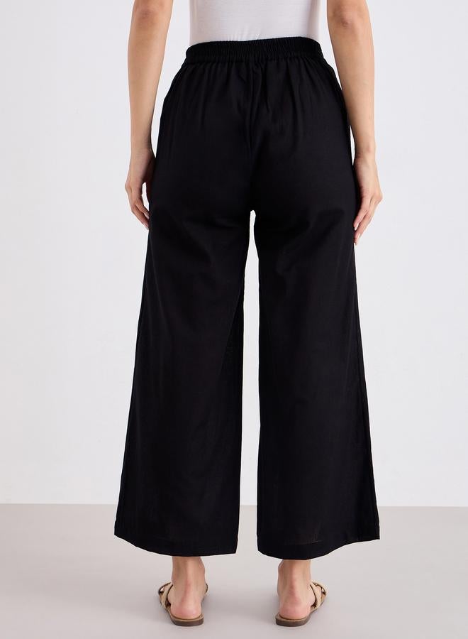 Styli Black Casual Wide Leg Culottes - Image 4