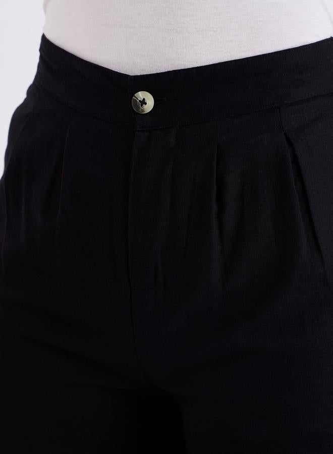 Styli Black Casual Wide Leg Culottes - Image 3