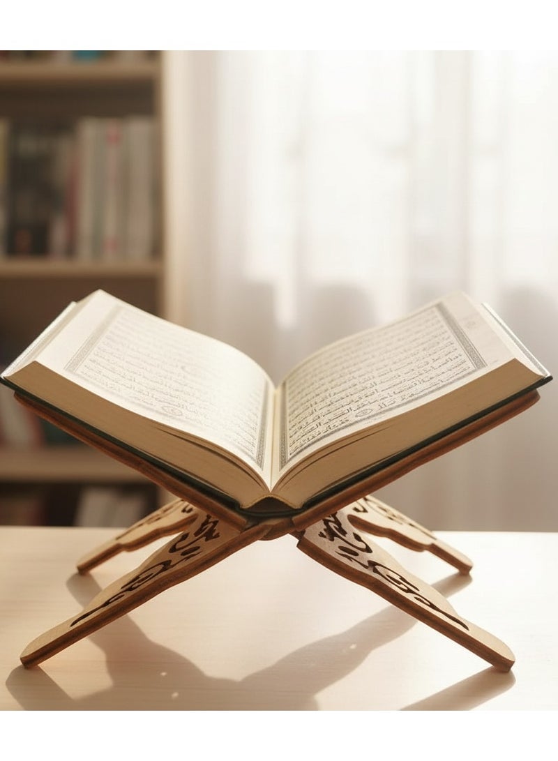 سندس حامل قرآن خشبي أرضي صغير الحجم - Image 3