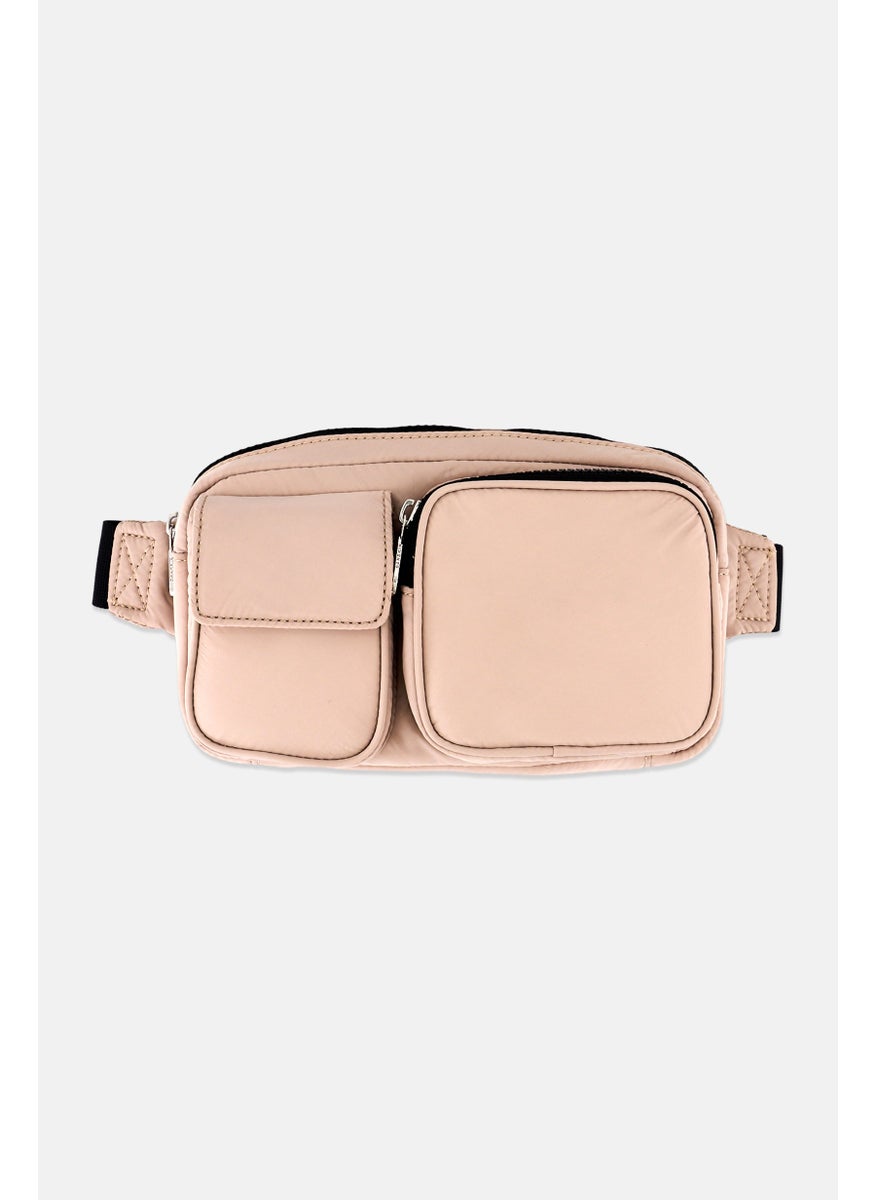 Danskin Women Brand Logo Fanny Pack 23 L x 15 H x 5 W cm, Beige  - Image 1