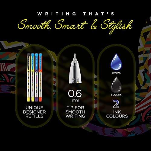 BiC Cello Orly Gel Pens Jar,Pack Of 50,Aesthetic Gel Pen For Students| 0.6Mm Tip Size,Gel Pens Set,Ink Color-Black - Image 3