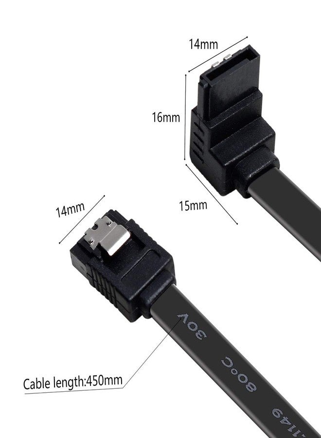 Benfei SATA Cable III, 3 Pack SATA Cable III 6Gbps 90 Degree Right Angle with Locking Latch 18 Inch for SATA HDD, SSD, CD Driver, CD Writer,Black - Image 4