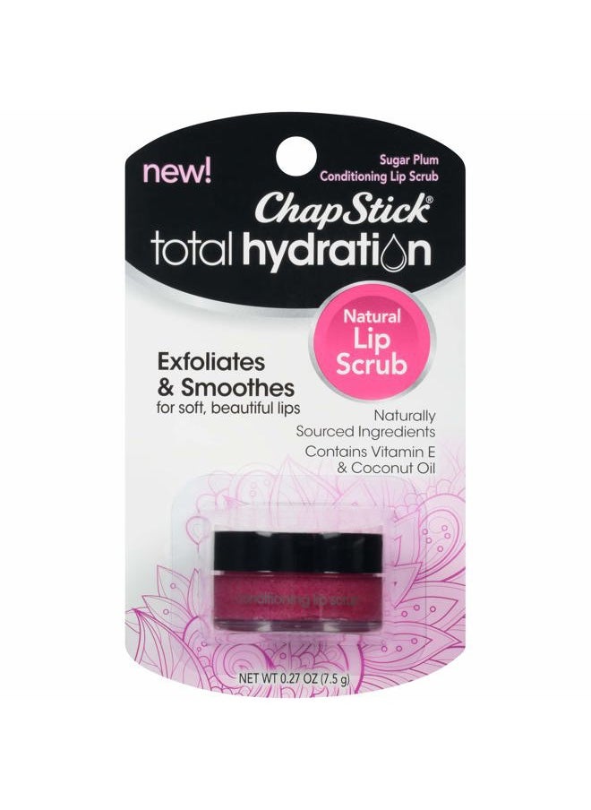chapstick Total Hydration Sugar Plum Flavor Conditioning Lip Scrub and Lip Exfoliator Jar - 0.27 Oz  - Image 1