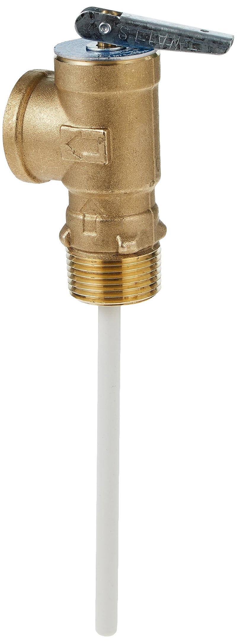 Watts 3/4" Lead-Free Copper Alloy Bronze Fully Automatic Self-Closing Temperature and Pressure Relief Valve, NPT Male Inlet x NPT Female Outlet Connections, Test Lever, Extension Thermostat - Image 3