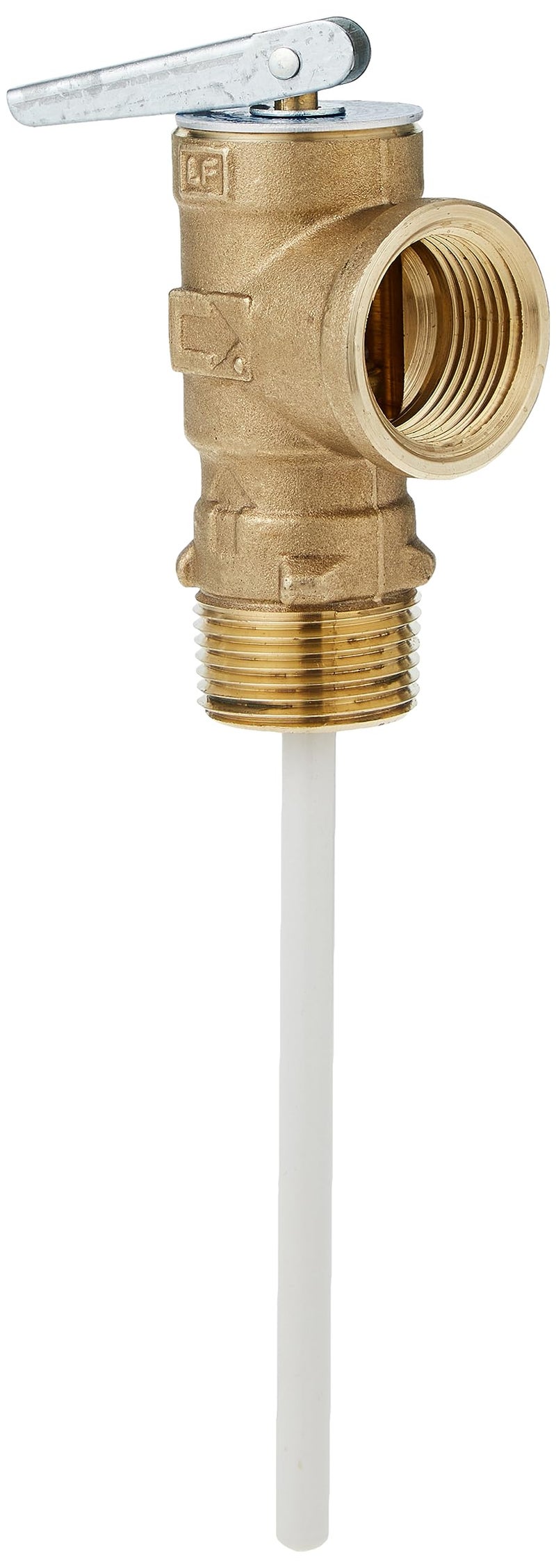 Watts 3/4" Lead-Free Copper Alloy Bronze Fully Automatic Self-Closing Temperature and Pressure Relief Valve, NPT Male Inlet x NPT Female Outlet Connections, Test Lever, Extension Thermostat - Image 2