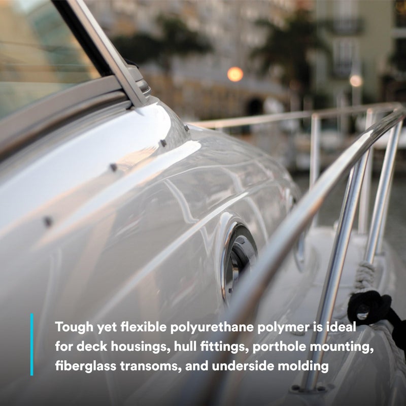 3M Marine Adhesive Sealant 5200 (06504) Permanent Bonding and Sealing for Boats and RVs Above and Below the Waterline Waterproof Repair, Black, 10 fl oz Cartridge - Image 4