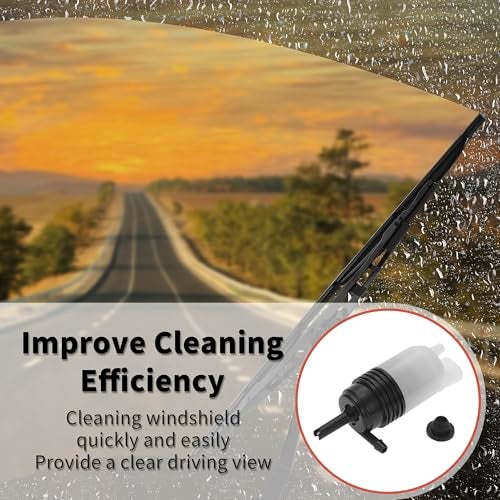 ACROPIX Windshield Washer Pump W/Grommet Windshield Washer Fluid Pump Fit for GMC Envoy XL Acadia for Chevrolet Traverse Trailblazer No.22766715 - Pack of 1 - Image 2