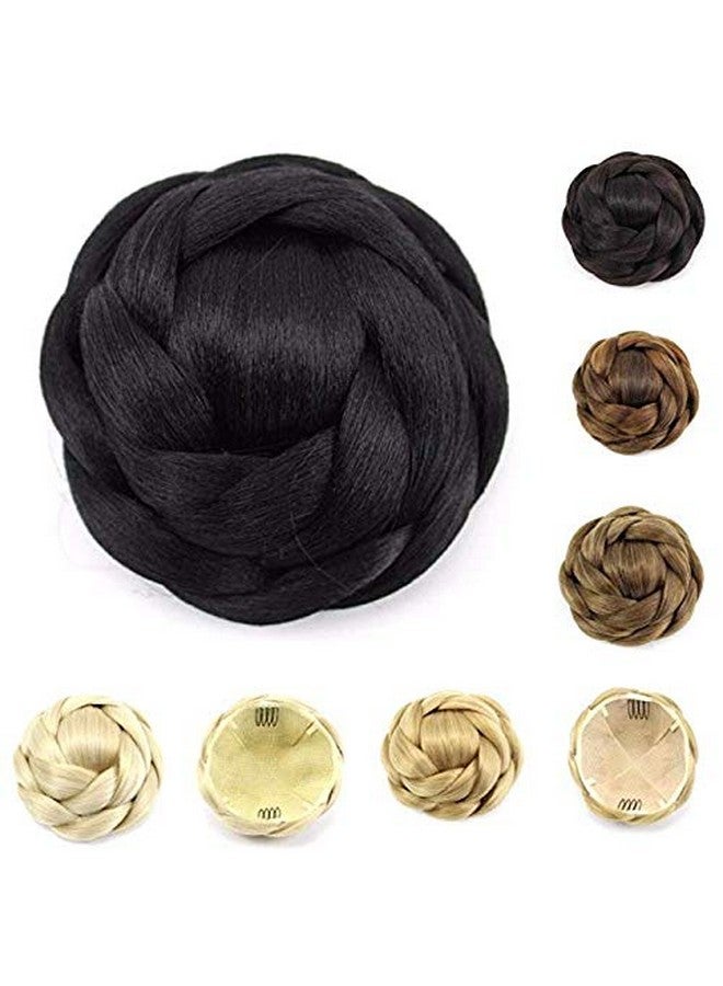 Funyn كعكة شعر صناعية من يوني، دونات مضفرة، إكسسوارات شعر كبيرة الحجم للنساء - Image 4