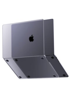 Generic Hard Shell Plastic Case Compatible for MacBook Air 13.6 Inch M3 A3113 M2 A2681 with Retina Display & Touch ID Release 2024 2023 2022 - Matte (Space Gray Clear)  - Image 1
