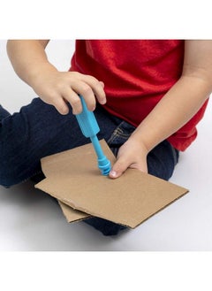 JumpOff Jo Cardboard Construction Kit 36 Cardboard Screws, 1 Screwdriver, 1 Cardboard Saw For Stem, Engineering, Arts, And More, Ages 6+  - Image 5
