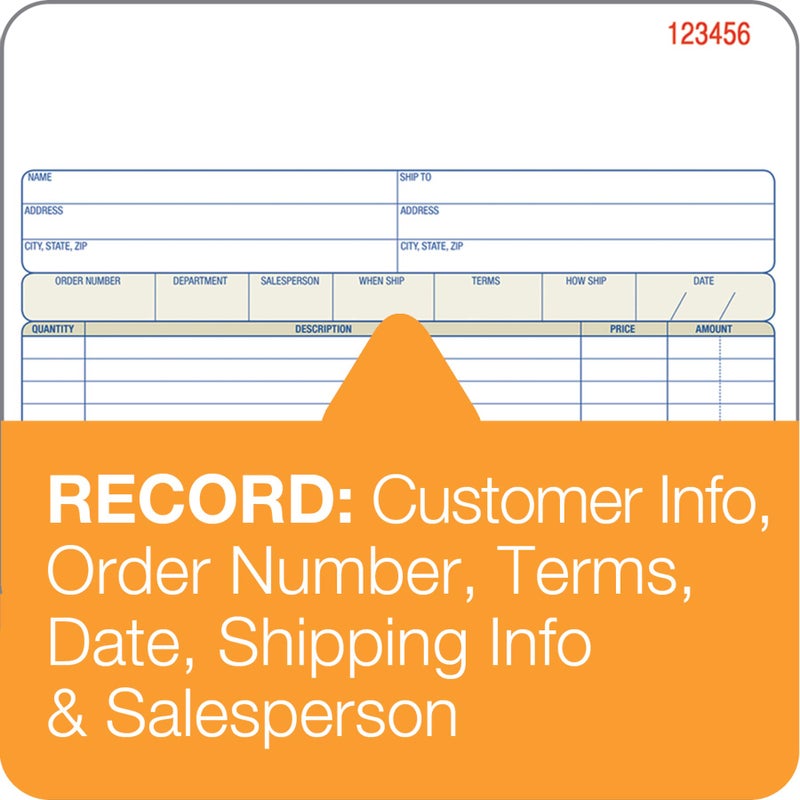 Adams Order Book, 2-Part, Carbonless, White/Canary, 8-3/8 x 10-11/16 Inches, 50 Sets per Book (DC8100) , 1 pack - Image 4