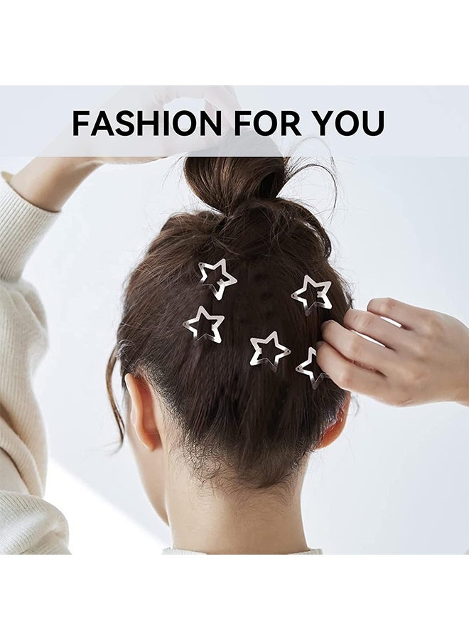 ليمون 20 قطعة من مشابك الشعر الفضية على شكل نجمة، مشابك شعر معدنية على شكل نجمة، إكسسوارات شعر غير قابلة للانزلاق للفتيات والنساء - Image 2