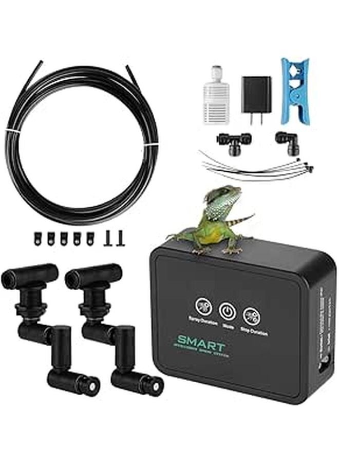 Reptile Humidifier With 360 Nozzles LED Touch Screen Auto Mist Timer For Terrarium - Image 1