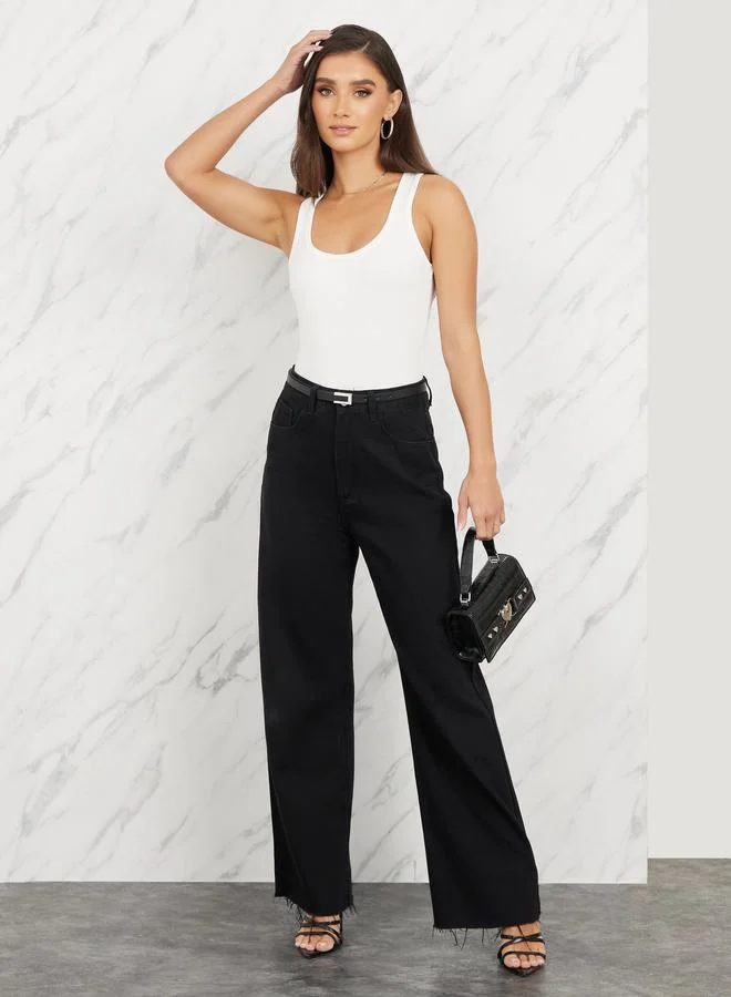 Take Two Ribbed Scoop Neck Bodysuit