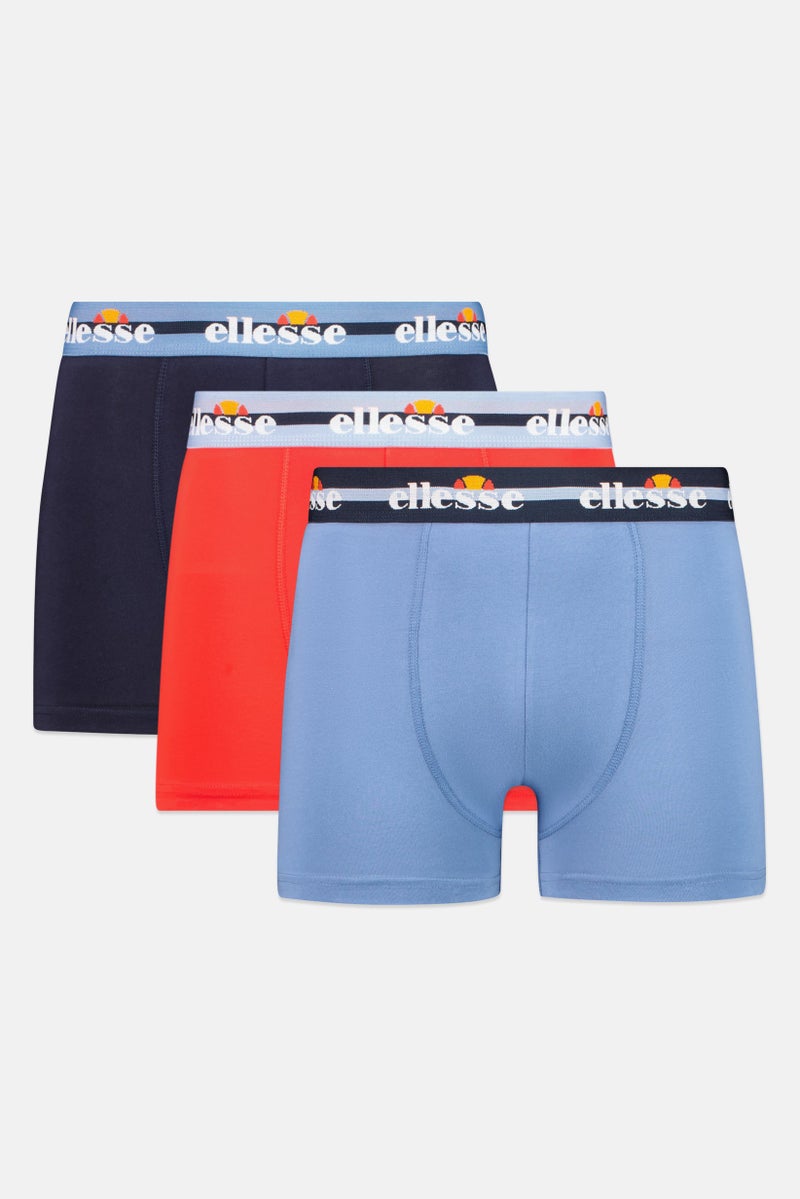 Ellesse Men 3 Pieces Brand Logo Boxers, Multicolor - Image 1
