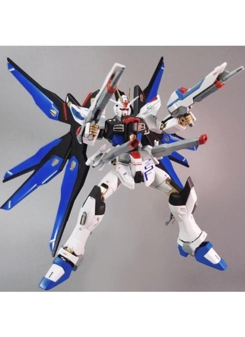Gundam Model MG Attacks Free Light Wings Blue And Red Heretical Unicorn Destiny Big Class Assembled Mecha Hand-made Toy-Color:Strike Freedom 2.0 [gun Shield Cannon] Mecha - Free Stand - Single Model + 3-piece Tools Set