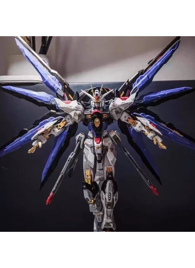 Generic - Gundam Model MG Attacks Free Light Wings Blue And Red Heretical Unicorn Destiny Big Class Assembled Mecha Hand-made Toy-Color:Strike Freedom 2.0 [gun Shield Cannon] Mecha - Free Stand - Single Model + 3-piece Tools Set - Image 1