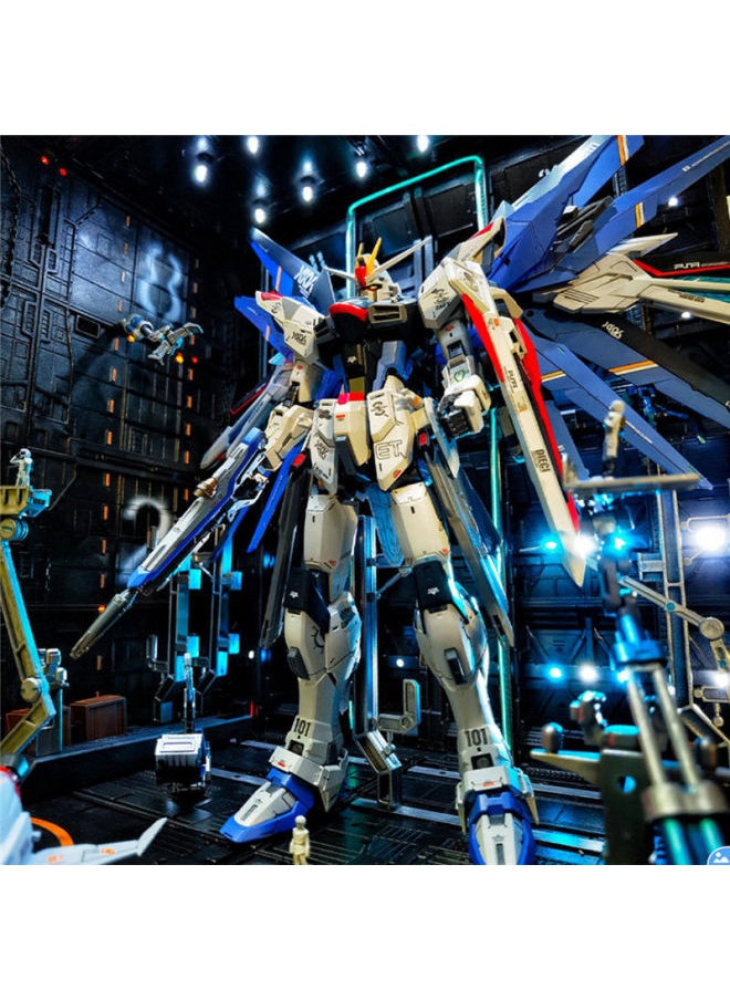 Generic - Gundam Model MG Attacks Free Light Wings Blue And Red Heretical Unicorn Destiny Big Class Assembled Mecha Hand-made Toy-Color:Strike Freedom 2.0 [gun Shield Cannon] Mecha - Free Stand - Single Model + 3-piece Tools Set - Image 1