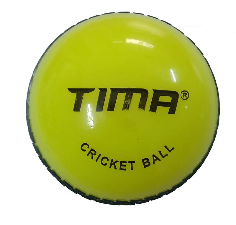 TIMA Synthetic Cricket Ball Poly Hard Cricket Balls - Indoor & Outdoor Training Cricket Ball for Coaching Practice (Yellow Pack of 1) - Image 2