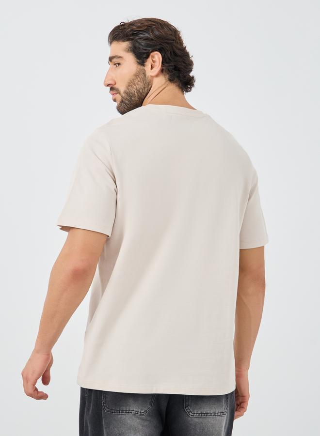 برودكت تيشيرت سادة بياقة دائرية وقصة عادية - Image 4