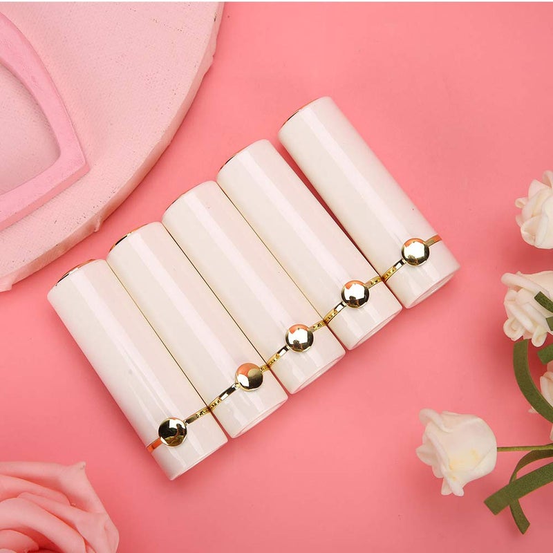 Empty Lipstick Tubes (5pcs), Portable DIY White Cosmetic Containers for Homemade Lip Gloss, Lip Balm, or Perfume – Compatible with Standard Lipstick Applicators - Image 3