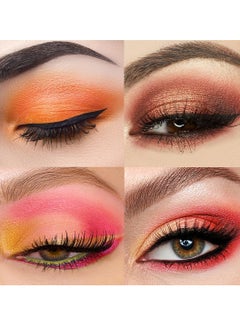 Tintark Peach Please Eyeshadow Palette Makeup Metallic Shimmer Matte Eye Shadow Pallets for Women Peach Pink Brown Smoky Eye Make up Long Lasting Talc Free  - Image 2