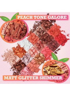 Tintark Peach Please Eyeshadow Palette Makeup Metallic Shimmer Matte Eye Shadow Pallets for Women Peach Pink Brown Smoky Eye Make up Long Lasting Talc Free  - Image 3