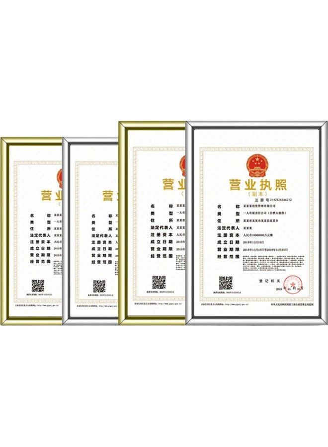 Jin Longxing Jinlongxing Business License Frame A3 Photo Frame Wall-Mounted Aluminum Alloy Frame For Mounting, Protective Cover, Business And Health Permits, Certificates Of Honor, Diplomas Frame Silver Bb-A3 - Image 2