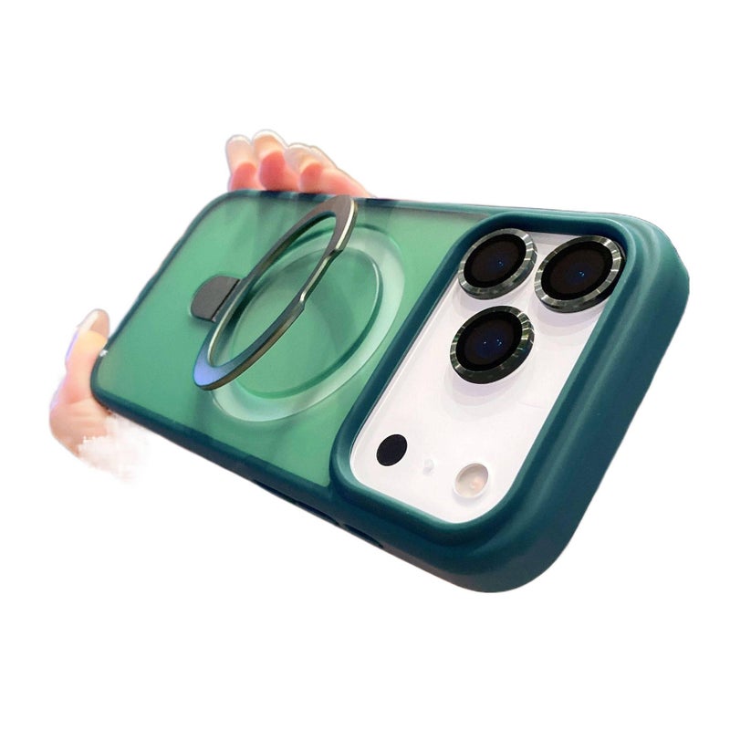 PC MagSafe Case for iPhone 12 Pro with Kickstand and Strong Magnetic plus Skin Feel plus Matte Finish in Frosted - Image 1