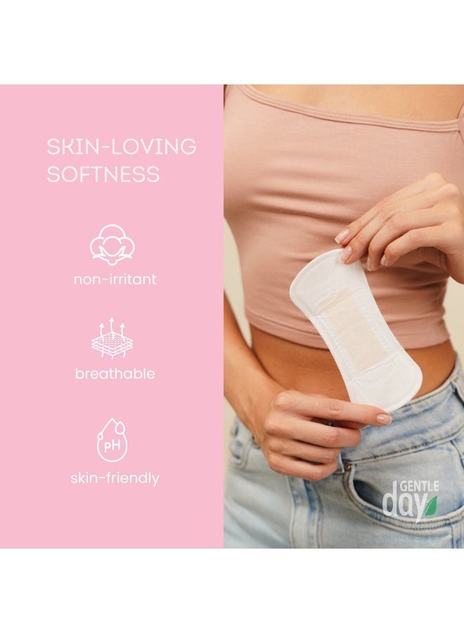 Gentle Day 100% Organic Cotton Panty Liners with FAR-IR Anion Strip - 15 pcs, 155 mm, Hypoallergenic, Chlorine-Free, Vegan - Image 4