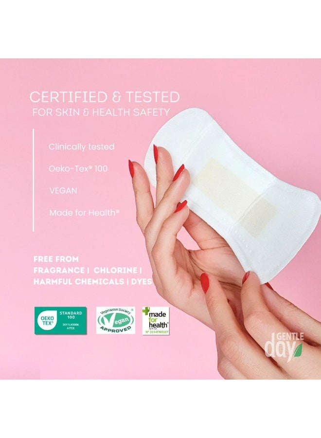 Gentle Day 100% Organic Cotton Panty Liners with FAR-IR Anion Strip - 15 pcs, 155 mm, Hypoallergenic, Chlorine-Free, Vegan - Image 5