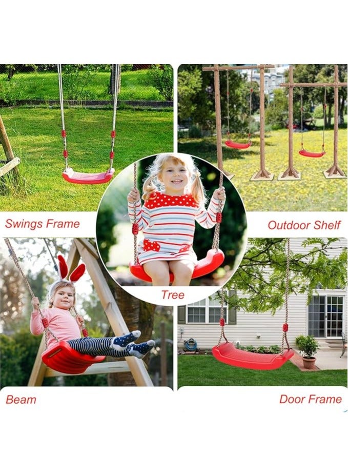 كراسي دوارة للأطفال، كراسي دوارة خارجية، من الشجرة الدافعة، مناسبة للملعب والفناء الخلفي، بحمولة تصل إلى 220 رطل / 100 كجم، مناسبة للأطفال من عمر 3-10 سنوات. - Image 4