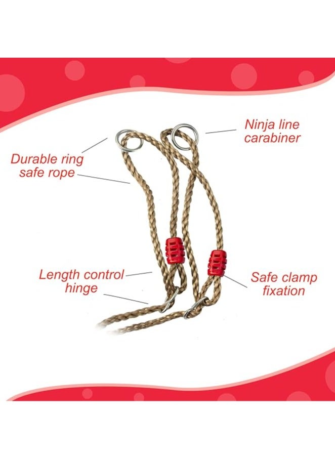 كراسي دوارة للأطفال، كراسي دوارة خارجية، من الشجرة الدافعة، مناسبة للملعب والفناء الخلفي، بحمولة تصل إلى 220 رطل / 100 كجم، مناسبة للأطفال من عمر 3-10 سنوات. - Image 5