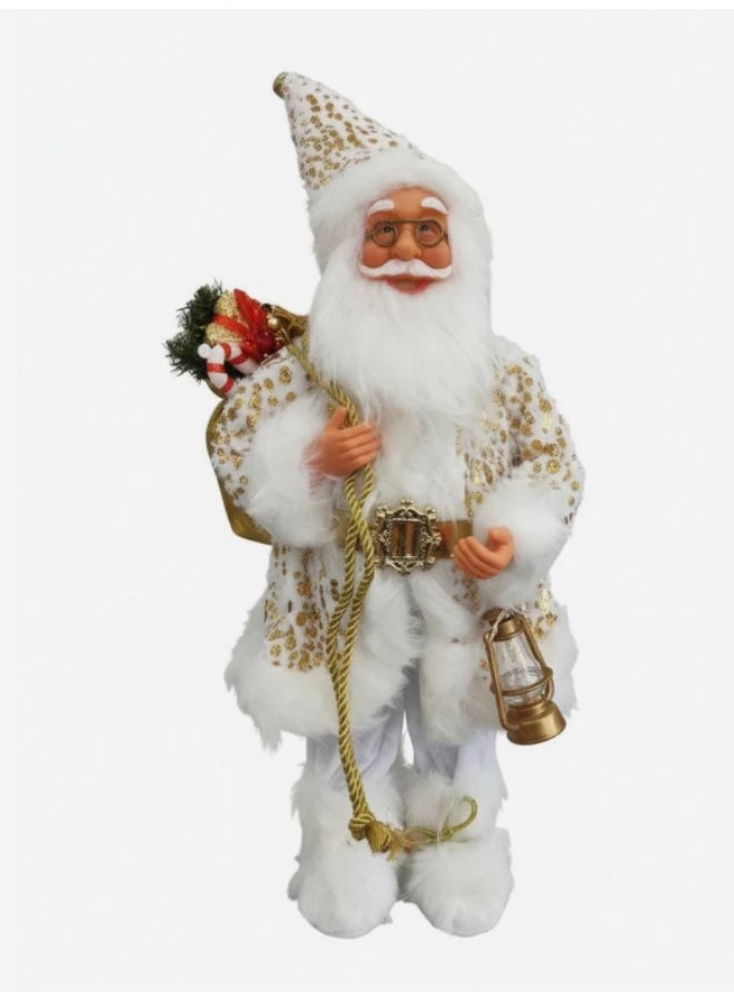 AKDC Premium Christmas Santa Figurine in Elegant White Dress – 58 cm - Image 2