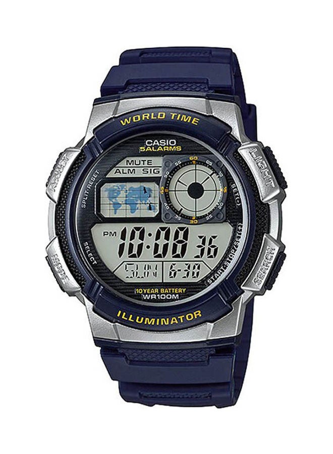 CASIO Unisex Wrist Watch Water Resistant Round Resin Digital Ae-1000W-2A - 48 mm - Blue - Image 1